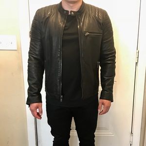 gap leather biker jacket